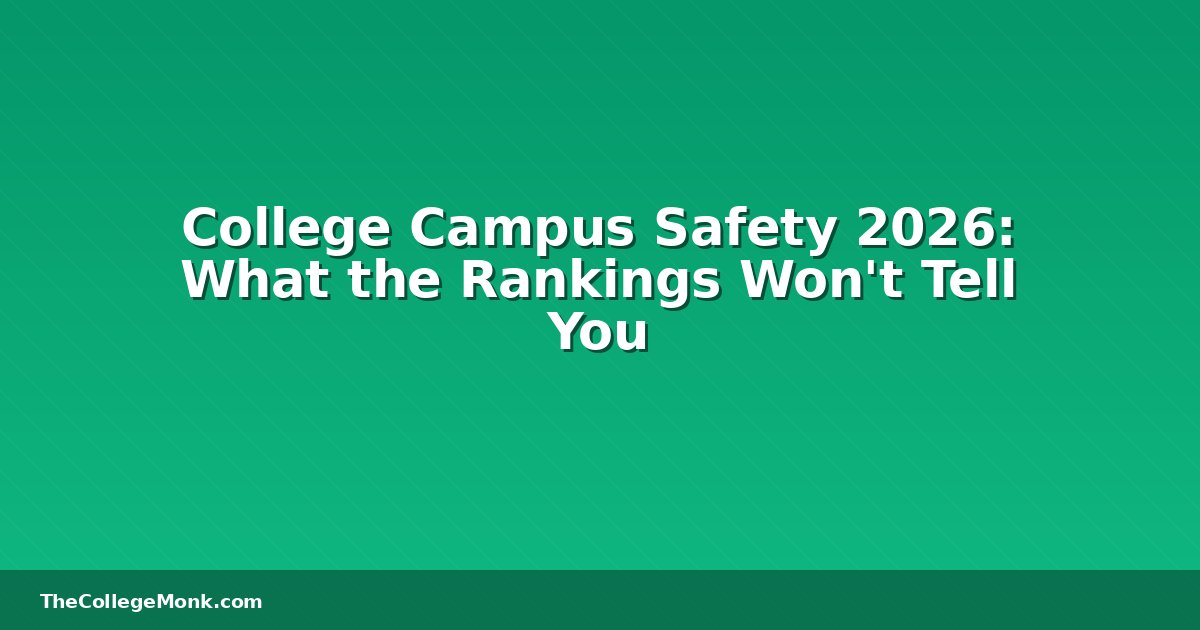 College Campus Safety 2026: What the Rankings Won't Tell You College Campus Safety 2026: What the Rankings Won't Tell You
