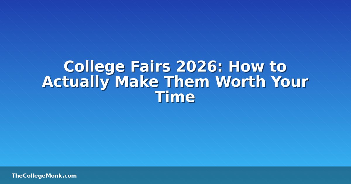 College Fairs 2026: How to Actually Make Them Worth Your College Fairs 2026: How to Actually Make Them Worth Your