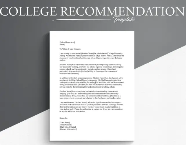 College Recommendation Letters in 2025: Templates and Tips