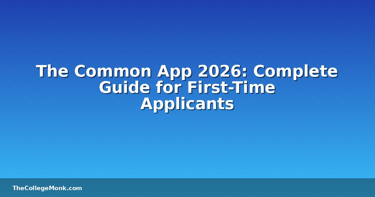 The Common App 2026: Complete Guide for First-Time