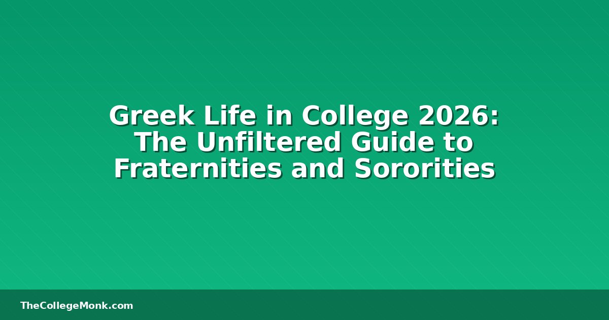 Greek Life in College 2026: The Unfiltered Guide to Greek Life in College 2026: The Unfiltered Guide to