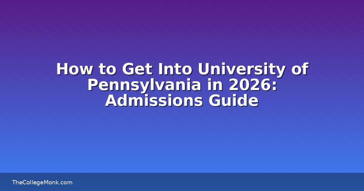 How to Get Into University of Pennsylvania in 2026 How to Get Into University of Pennsylvania in 2026