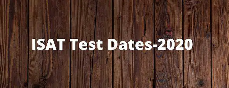 ISAT Test Dates