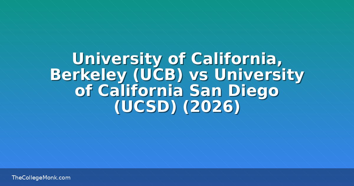 University of California, Berkeley (UCB) vs University of University of California, Berkeley (UCB) vs University of